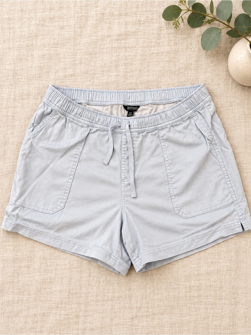 Buffalo Light Blue Drawstring Casual Women’s Shorts Size M
